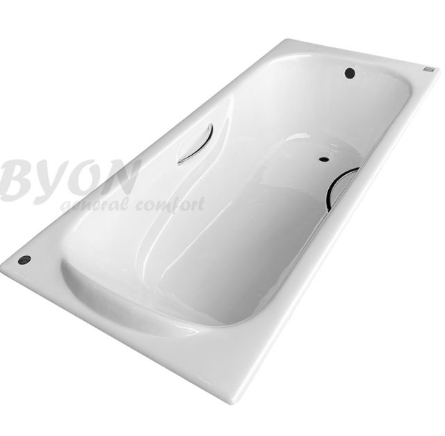 Чугунная ванна Byon Christa 180x80 Н0000307 с антискользящим покрытием ручки хром — изображение 2