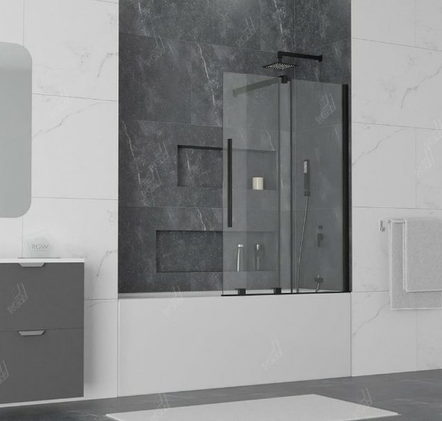 Шторка на ванну RGW Screens SC-47B 100x150 41114710-14 профиль Черный стекло прозрачное — изображение 3