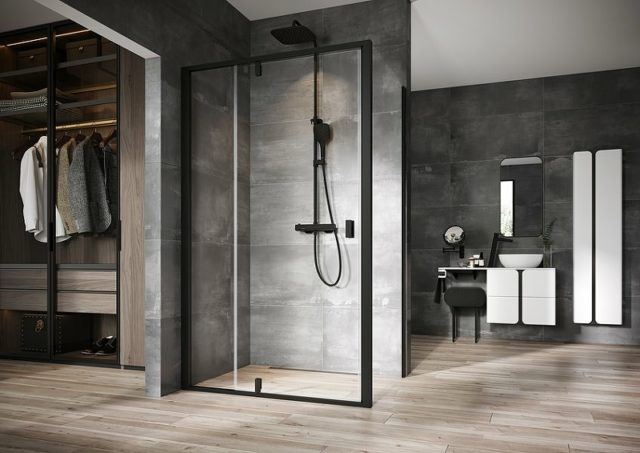 Душевая стенка Ravak Nexty NPS-80 90O40300Z1 профиль Черный стекло Transparent — изображение 2