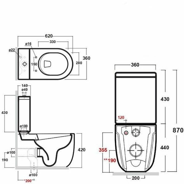 Унитаз компакт Bien Vokha MDKD063N1VP0W5SZ0 Белый с бачком и сиденьем Микролифт — изображение 2