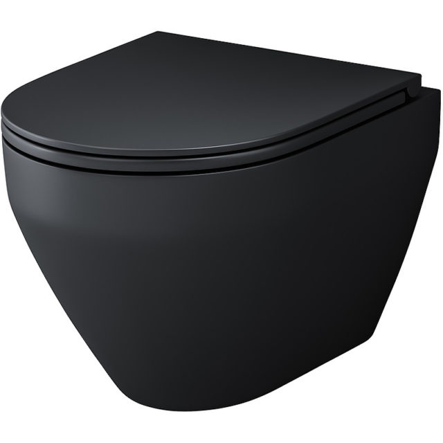 Унитаз AM.PM Spirit V2.0 C701700MBSC подвесной Черный матовый с сиденьем микролифт