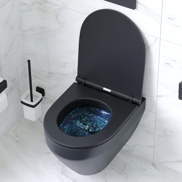 Унитаз AM.PM Spirit V2.0 C701700MBSC подвесной Черный матовый с сиденьем микролифт — изображение 3