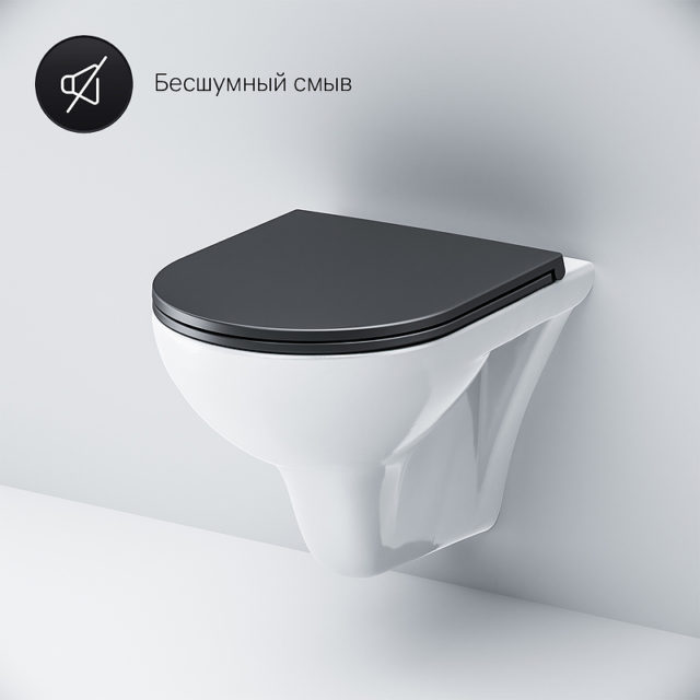 Унитаз AM.PM Gem C901700SCmb подвесной с сиденьем Микролифт — изображение 11