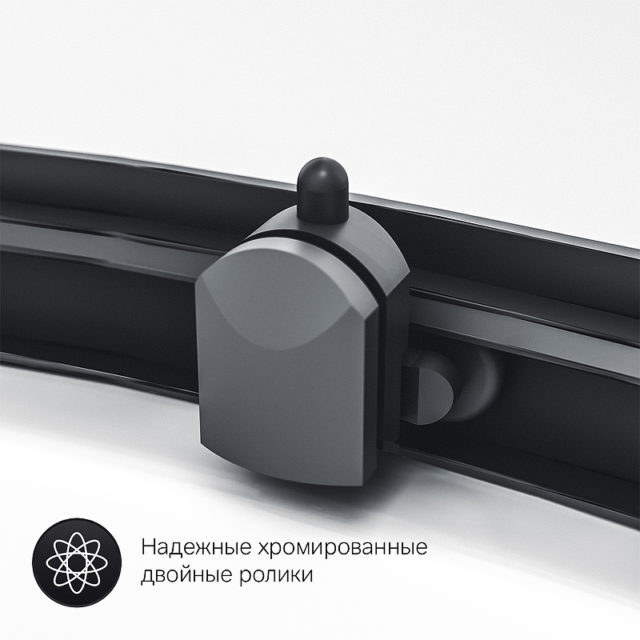 Душевой уголок AM.PM Gem 100х80 W90G-404-100280-BT профиль Черный матовый стекло прозрачное — изображение 7