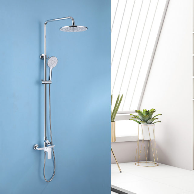 Душевая система Abber Weiss Insel AF8020W Белая Хром — изображение 2
