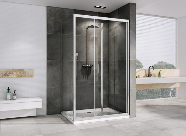 Душевой уголок Abber Sonnenstrand 100x70 AG07100-S70 профиль Хром стекло прозрачное — изображение 3