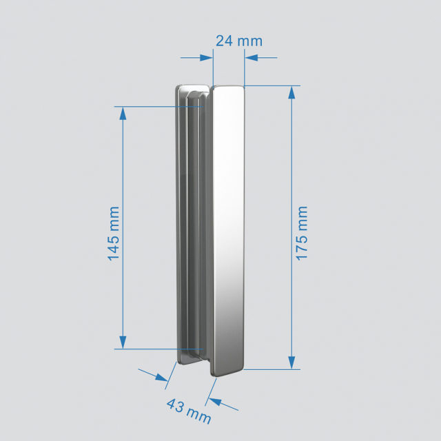 Душевой уголок Abber Sonnenstrand 100x80 AG07100-S80 профиль Хром стекло прозрачное — изображение 4