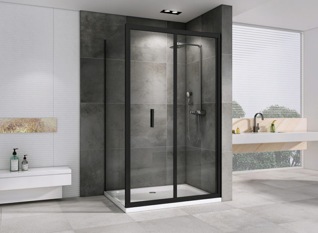 Душевой уголок Abber Sonnenstrand 90x100 AG07090B-S100B профиль Черный стекло прозрачное — изображение 2
