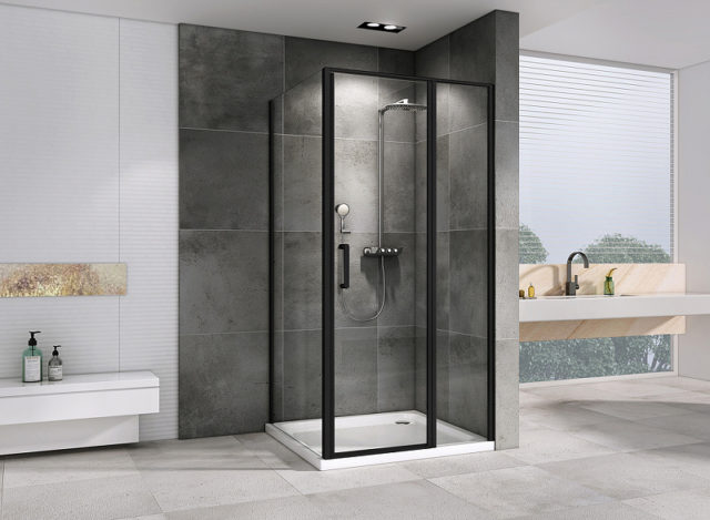 Душевой уголок Abber Sonnenstrand 110x70 AG04110BS-S70B профиль Черный стекло прозрачное — изображение 2