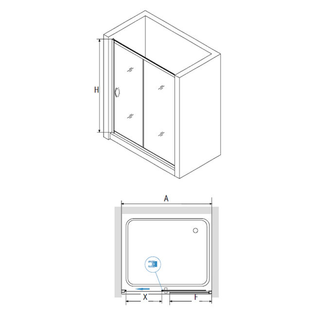 Душевая дверь RGW Passage PA-016B 120 350801612-14 профиль Черный стекло прозрачное — изображение 3