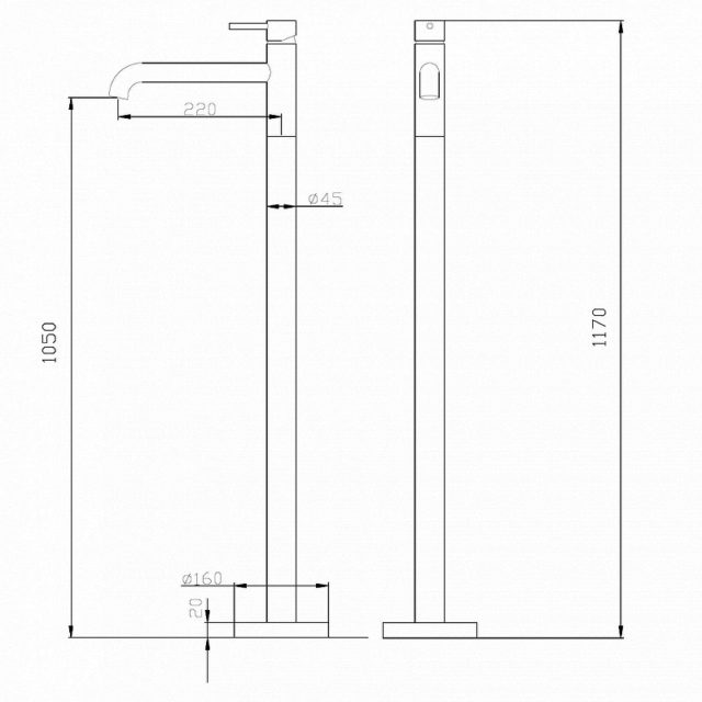 Смеситель для раковины Abber Wasser Kreis AF8140 Хром — изображение 3