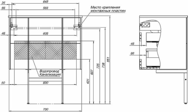 Тумба под раковину Allen Brau Reality 70 1.32004.CGM подвесная Олива матовая — изображение 34