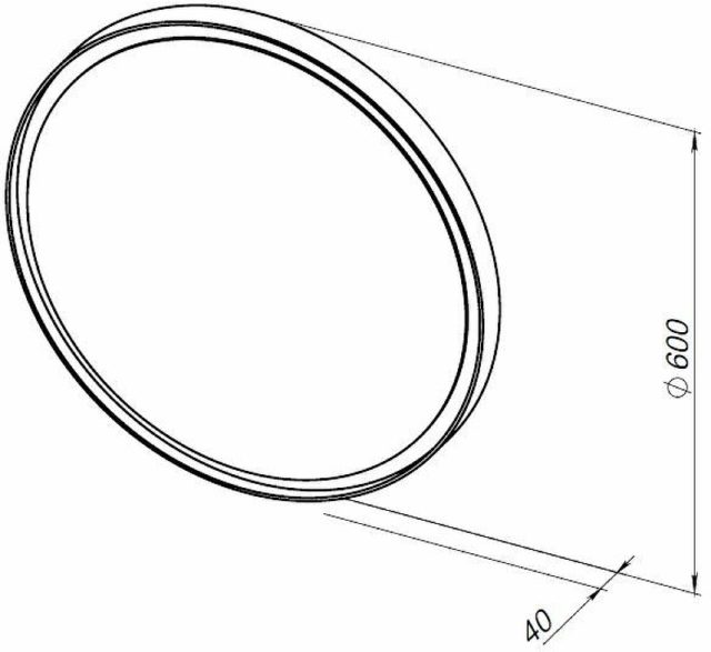 Зеркало Allen Brau Infinity 60 1.21022.BL с подсветкой Черное с сенсорным выключателем — изображение 6