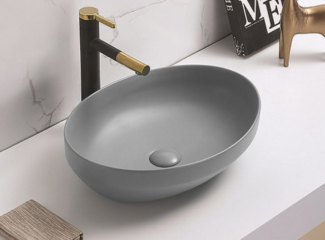 Раковина-чаша CeramaLux 50 78590MH Светло-серая матовая — изображение 2