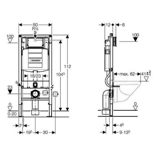 Комплект унитаза Berges Gamma 081105 с инсталляцией Geberit Duofix Sigma UP320 111.300.00.5 с сиденьем Микролифт — изображение 10