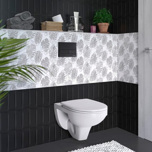 Комплект унитаза Berges Gamma 081105 с инсталляцией Geberit Duofix Delta UP100 458.124.21.1 с сиденьем Микролифт и клавишей смыва Хром — изображение 8
