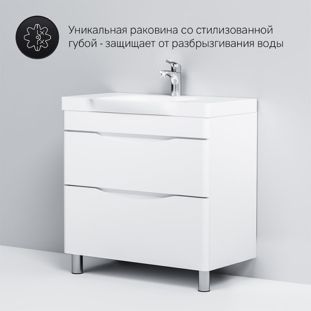 Тумба под раковину AM.PM Like 80 M80FSX0802WG Белая — изображение 5