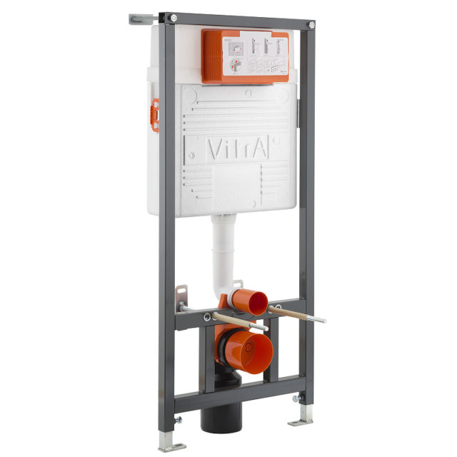 Комплект унитаза с инсталляцией Vitra S50 9003B003-7201 с сиденьем Микролифт и кнопкой смыва Хром — изображение 7