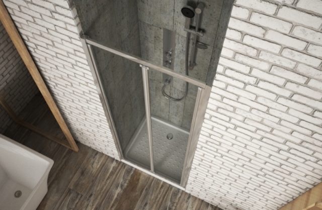 Душевая дверь Bravat Drop 80 BD080.4120A профиль Хром стекло прозрачное — изображение 4