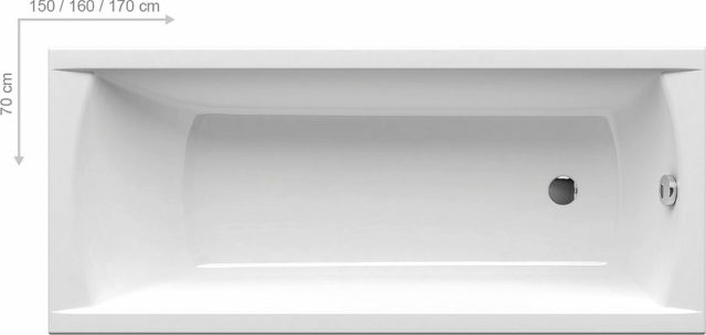 Акриловая ванна Ravak Classic 160x70 C531000000 без гидромассажа — изображение 3