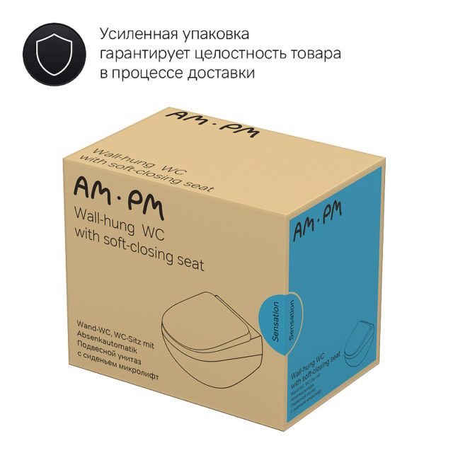 Унитаз AM.PM Sensation C301700WH безободковый c сиденьем микролифт — изображение 15