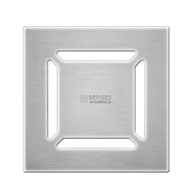 Душевой трап Berges Platz Norma 150x150 090059 с решеткой Хром матовый — изображение 4