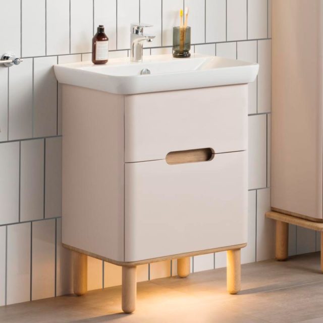 Тумба с раковиной Vitra Sento 63 60822 подвесная Белая — изображение 3