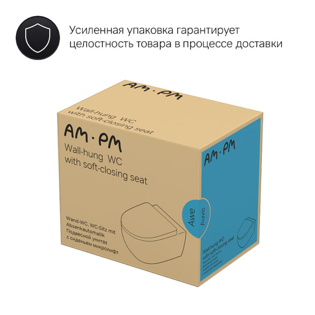 Унитаз-биде подвесной AM.PM Awe C111739SC безободковый с электронным управлением — изображение 15
