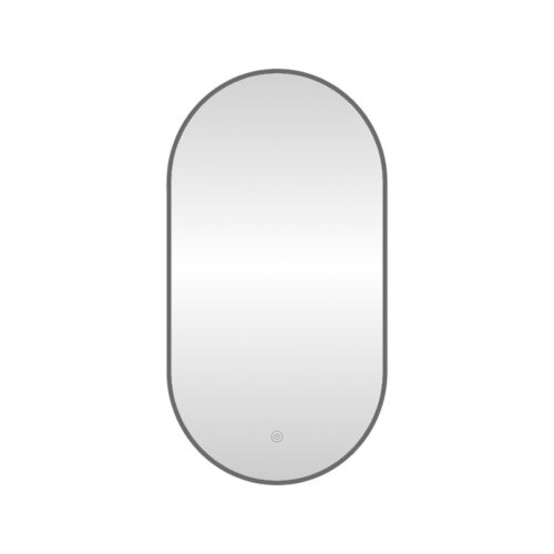 Зеркало с подсветкой LED Fixsen FX-3090F овальное 50х90 см, графит