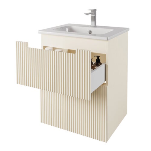 Тумба под раковину подвесная Dreja Euphoria 60 см, бежевый