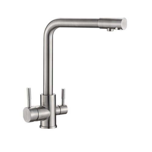 Смеситель для кухни Ulgran U-016-304, нержавеющая сталь