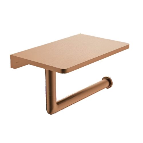 Держатель для туалетной бумаги с полочкой Raglo R320.03.33, медь