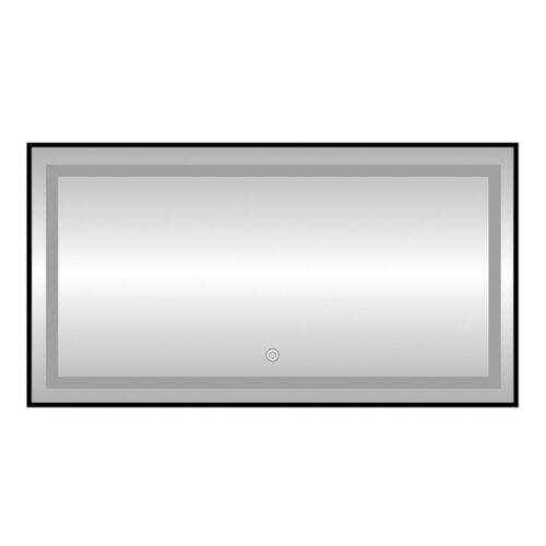 Зеркало с подсветкой LED Fixsen FX-2120B прямоугольное 120х80 см, черное