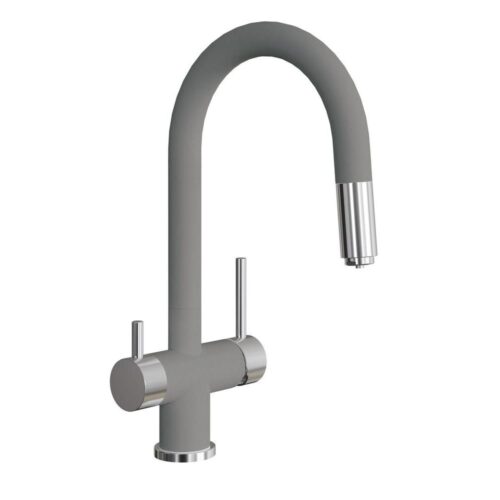 Смеситель для кухни с подключением фильтра Florentina МАЭСТРО 337.03Н.2123.307, серый шёлк