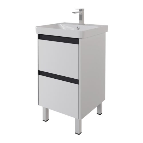 Тумба с раковиной подвесная/напольная Dreja Luxury Plus 50 см, белый