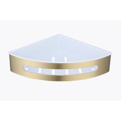 Полка для ванной комнаты угловая Raglo R340.01.03, золотой сатин