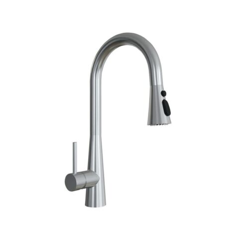 Смеситель для кухни с выдвижным изливом Florentina ВИТА ПРО 313.34Н.1213.900, нержавеющая сталь