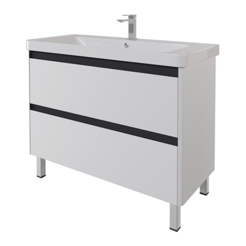 Тумба с раковиной подвесная/напольная Dreja Luxury Plus 105 см, белый