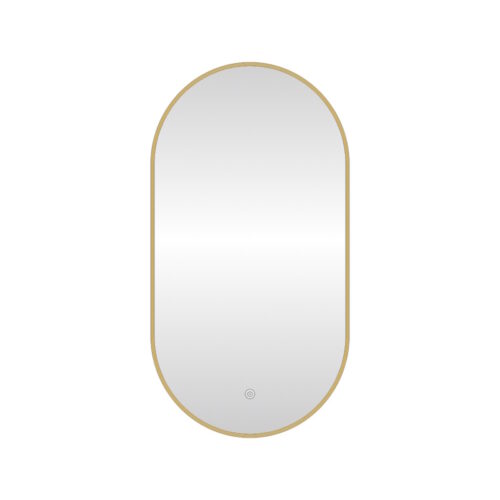 Зеркало с подсветкой LED Fixsen FX-3090G овальное 50х90 см, золотой сатин