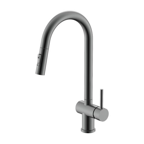 Смеситель для кухни с выдвижным изливом Splenka S204.49.09, графит