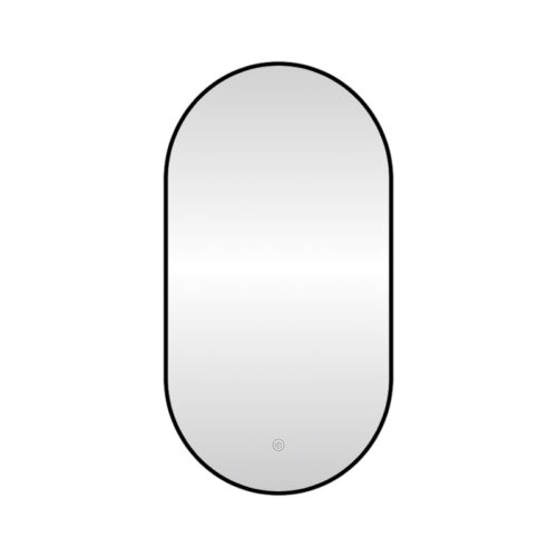 Зеркало с подсветкой LED Fixsen FX-3100B овальное 50х100 см, черное