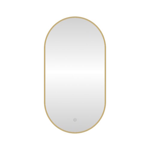 Зеркало с подсветкой LED Fixsen FX-3100G овальное 50х100 см, золотой сатин