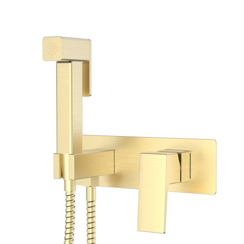 Гигиенический душ со смесителем Splenka S01.52.03, сатин золотой