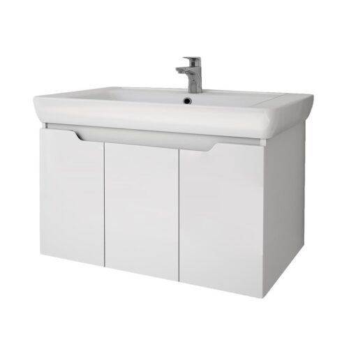 Тумба под раковину подвесная Dreja Q(D) 80 см, белый