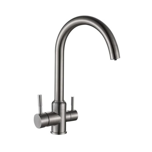 Смеситель для кухни Ulgran U-020, нержавеющая сталь