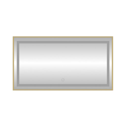 Зеркало с подсветкой LED Fixsen FX-2090G прямоугольное 90х70 см, золотой сатин