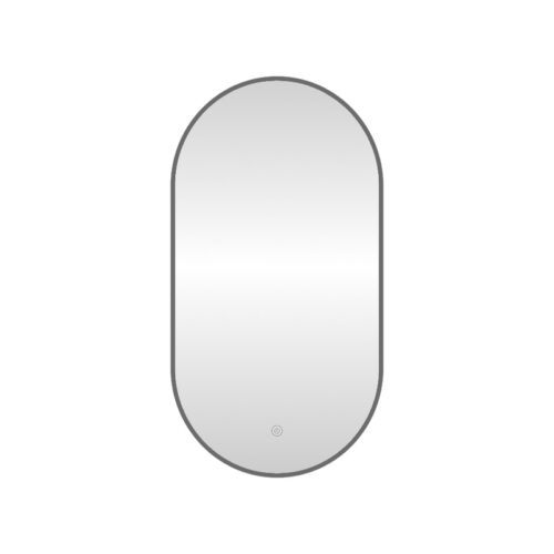 Зеркало с подсветкой LED Fixsen FX-3080F овальное 40х80 см, графит
