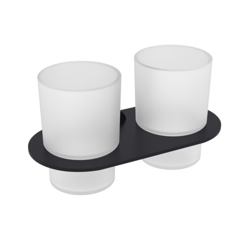 Стакан для ванной комнаты двойной Raglo R300.08.06, черный