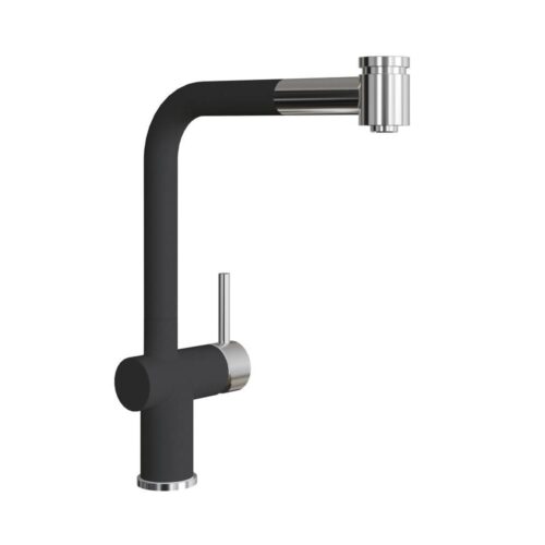 Смеситель для кухни с выдвижным изливом Florentina ПАЛЕРМО 317.08H.1223.302, антрацит