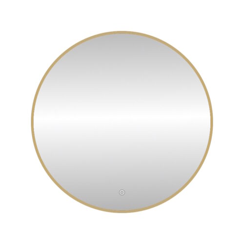 Зеркало с подсветкой LED Fixsen FX-1070G круглое 70х70 см, золотой сатин